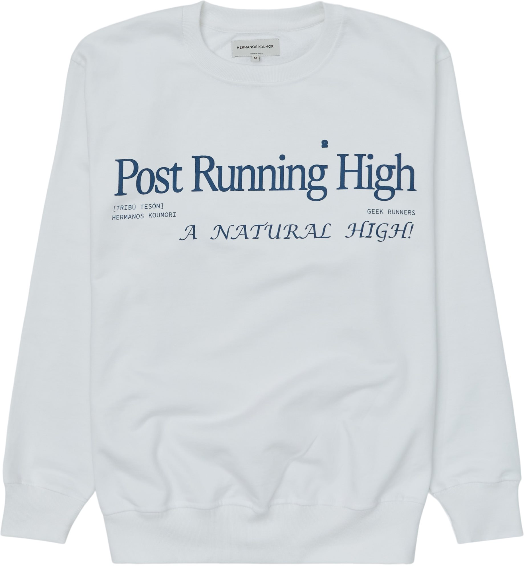 Hermanos Koumori Sweatshirts POST RUNNING CREW White