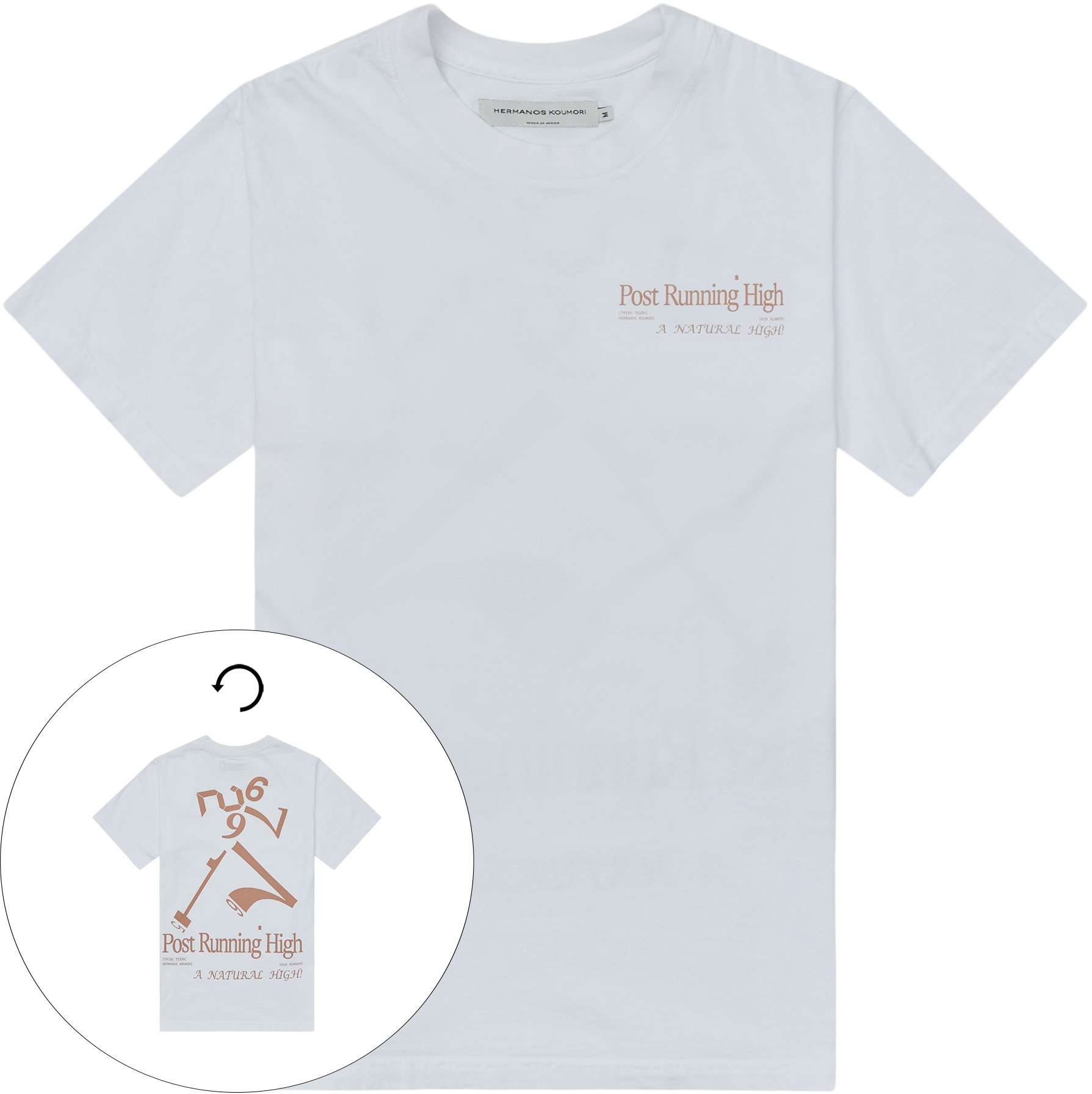Hermanos Koumori T-shirts POST RUNNING TEE White
