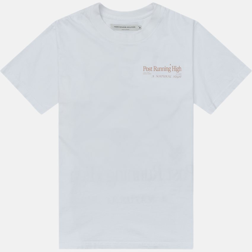 Hermanos Koumori T-shirts POST RUNNING TEE WHITE