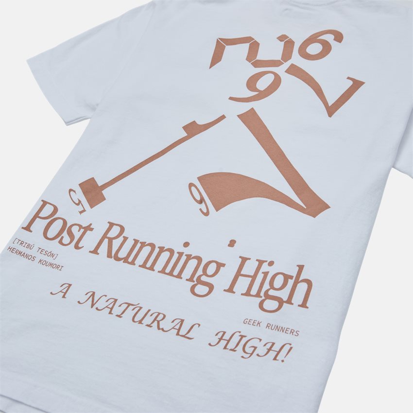 Hermanos Koumori T-shirts POST RUNNING TEE WHITE