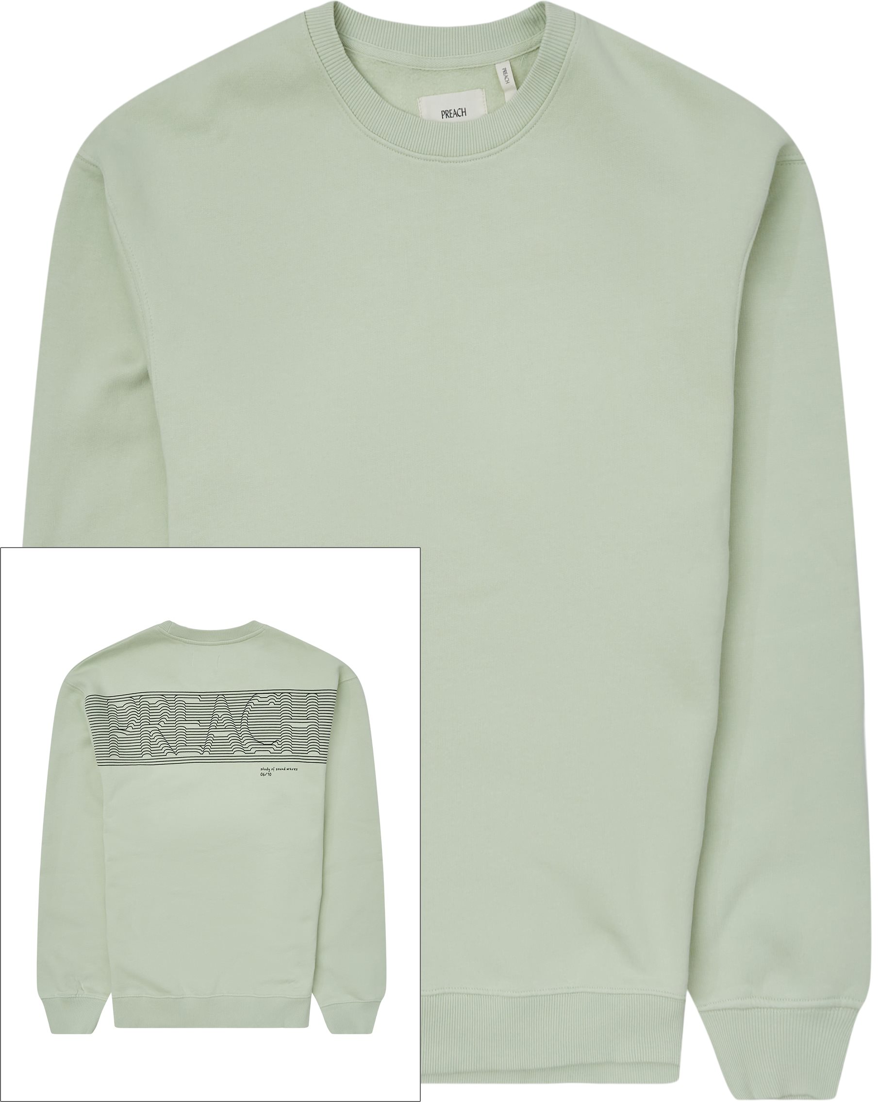 Lined Logo Crew - Sweatshirts - Oversize fit - Grøn