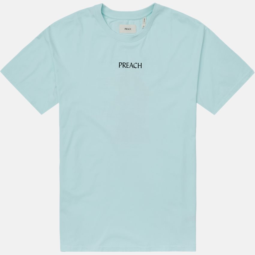 PREACH T-shirts PALM WORDING TEE 206167 AQUA