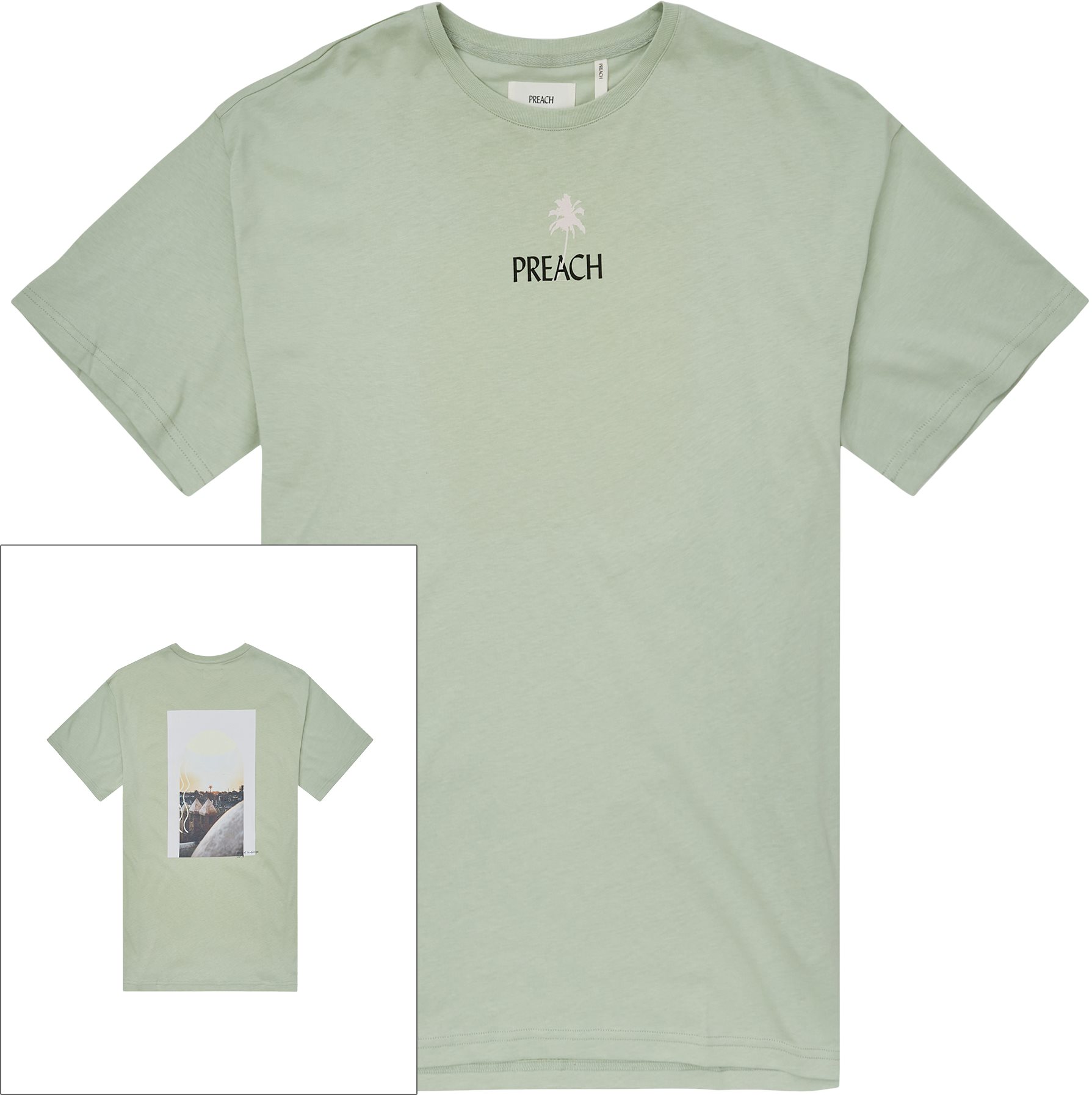 PREACH T-shirts SCRIBBLED TEE 206169 Grøn