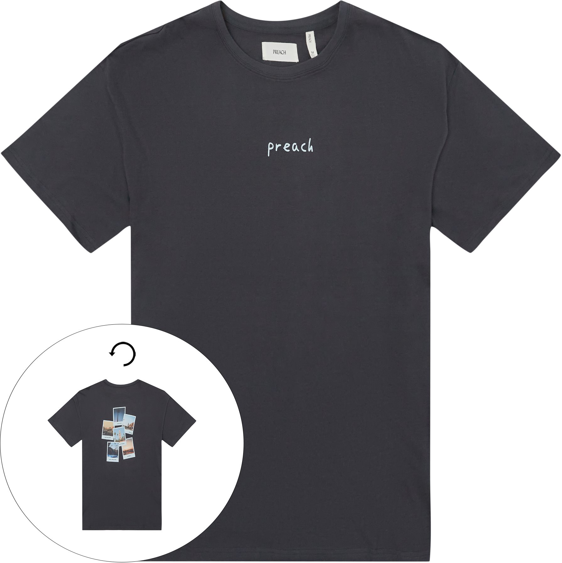 Polaroid Tee - T-shirts - Oversize fit - Grå