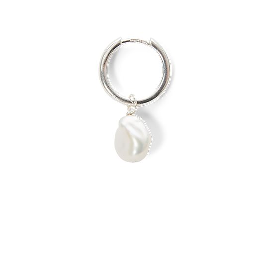 Hoop Pearl 15mm Ørering - Accessoarer - Silver