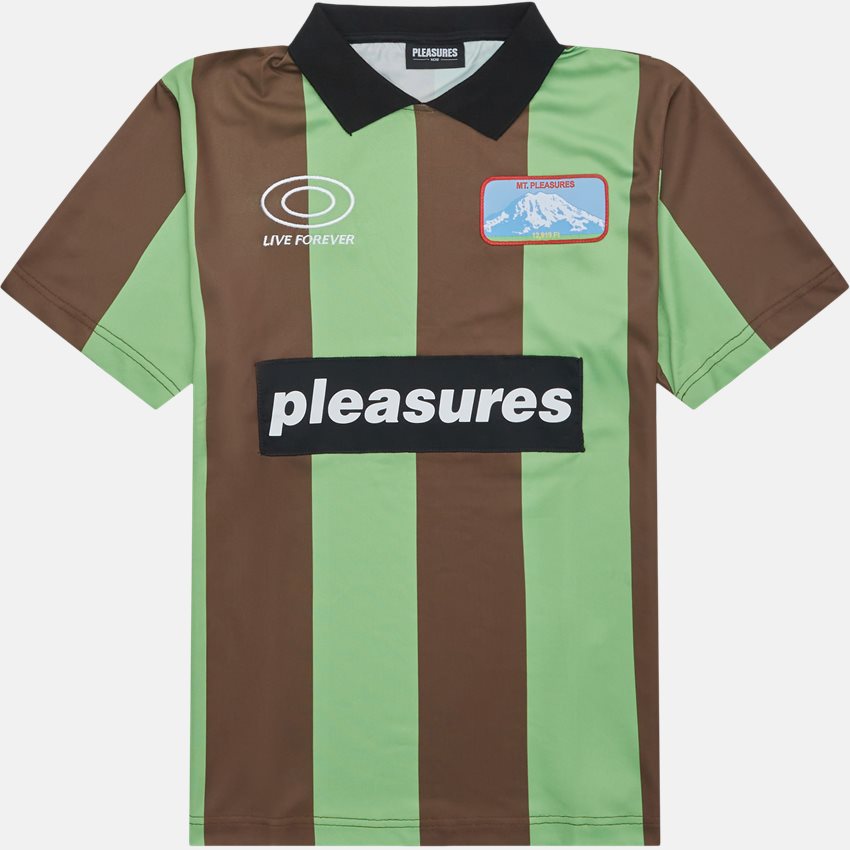 Pleasures T-shirts PENALTY SOCCER JERSEY BROWN/GREEN
