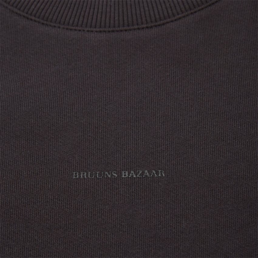 Bruuns Bazaar Sweatshirts BIRK BAIL CREW NECK BBM1480 SORT
