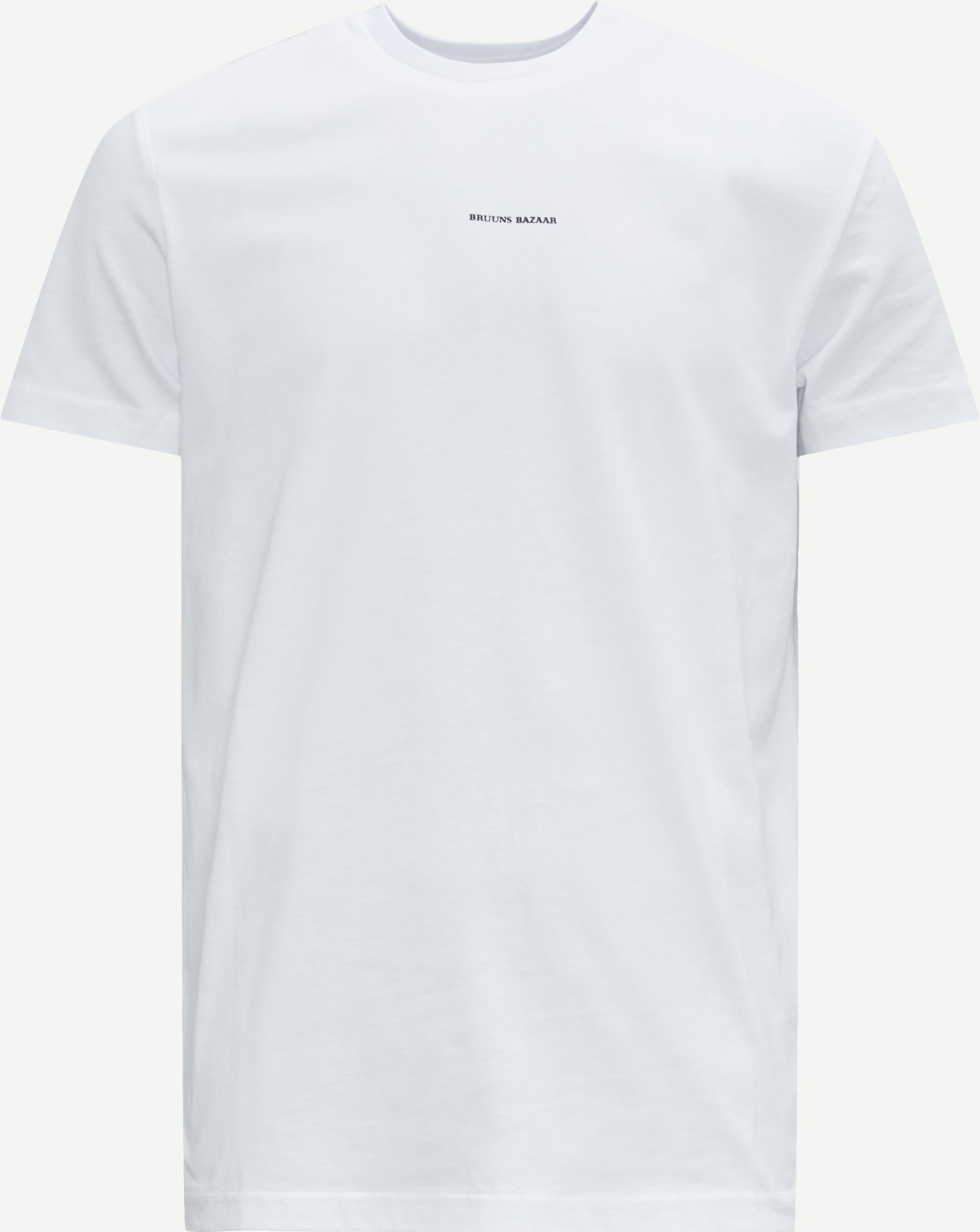 Bruuns Bazaar T-shirts GUSTAVO LOGO TEE BBM1506 Vit
