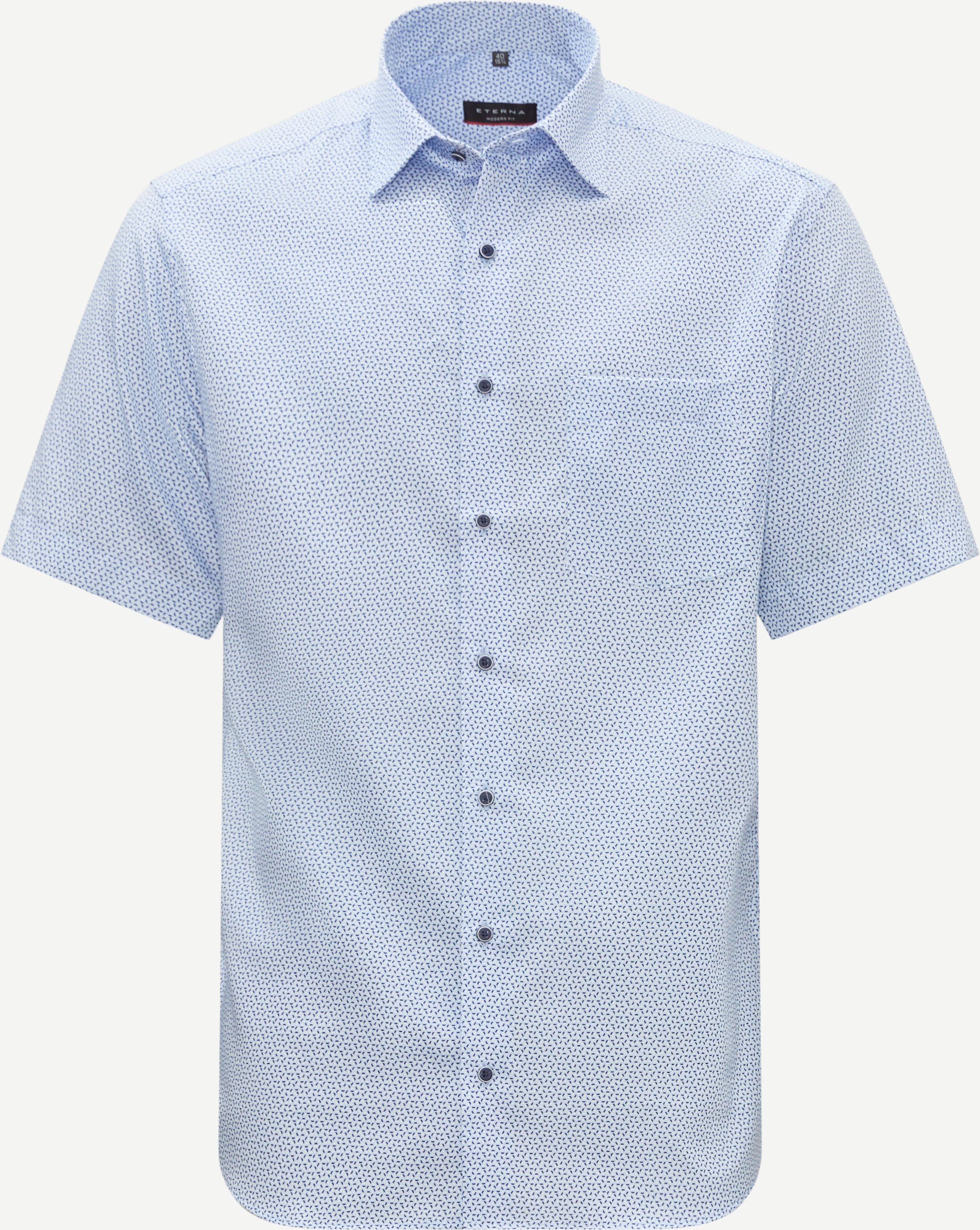 Eterna Kortärmade skjortor 4125 C19P Blå