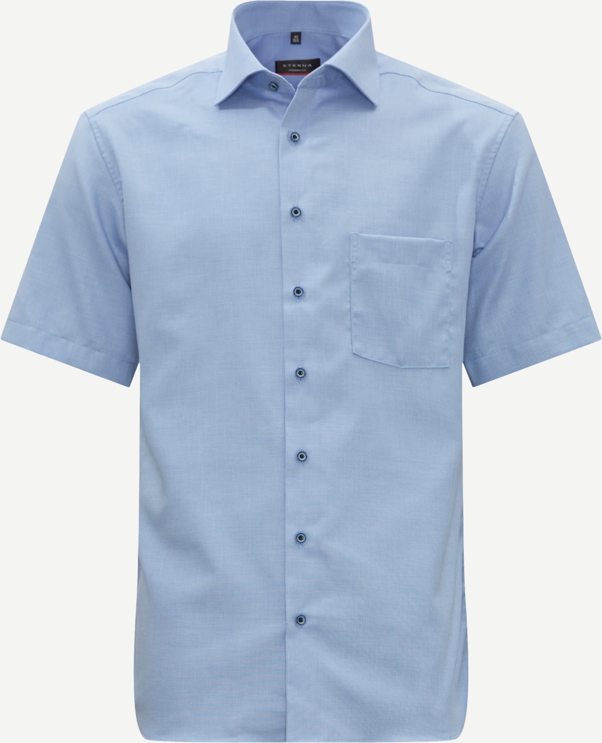 Eterna Kortärmade skjortor 8183 C169 Blå