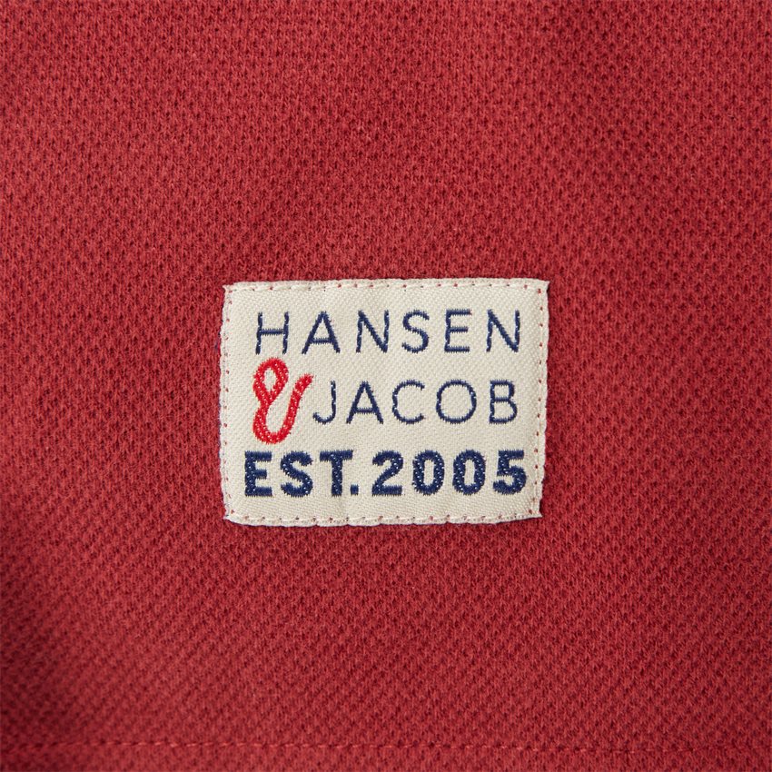Hansen & Jacob T-shirts 11242 HEAVY PIQUE RUGGER RØD