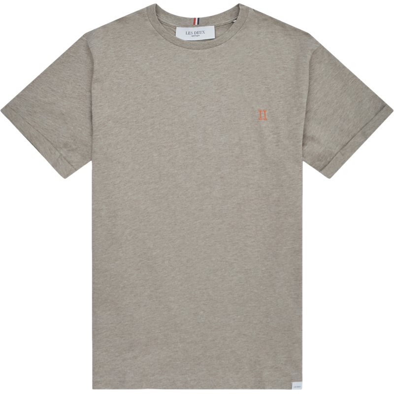 Les Deux Nørregaard T-shirt Ldm101008 Dark Sand Melange/orange