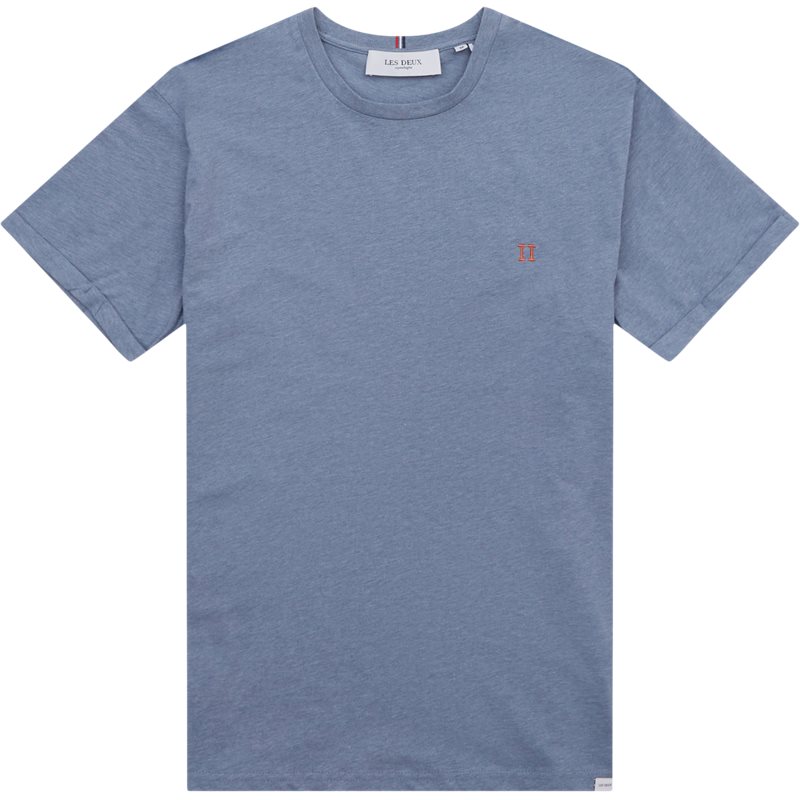 Les Deux Nørregaard T-shirt Ldm101008 Tradewinds Blue Mel/orange