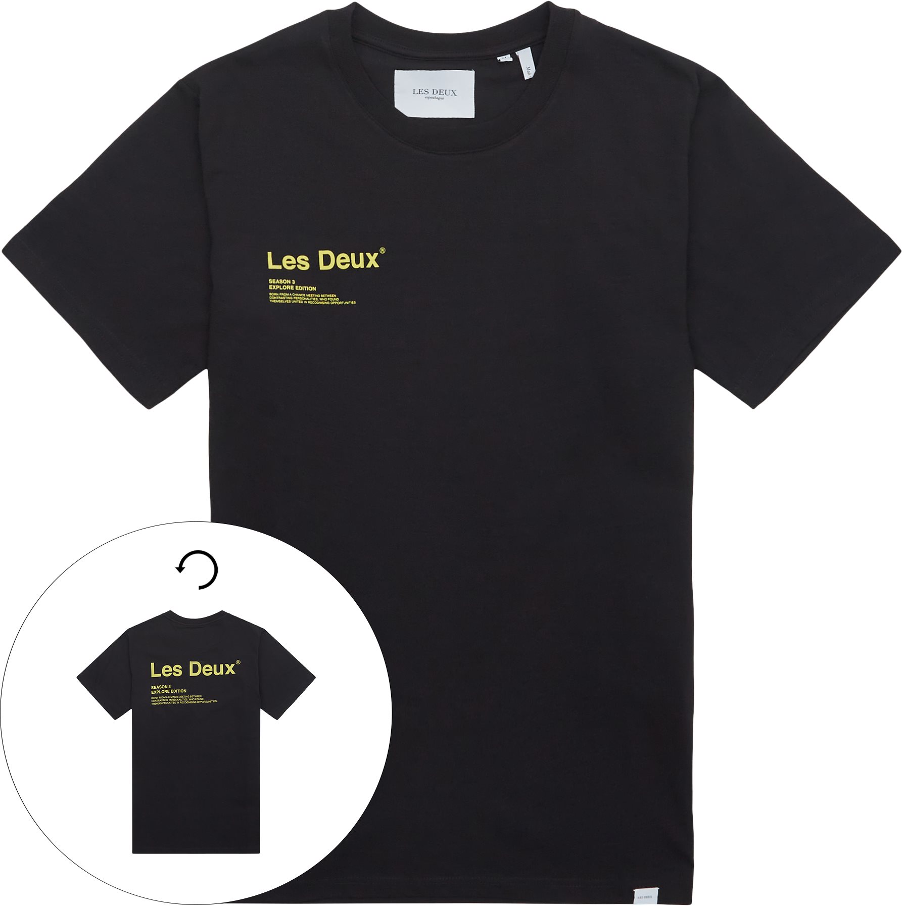 Les Deux T-shirts BRODY T-SHIRT LDM101115 Sort