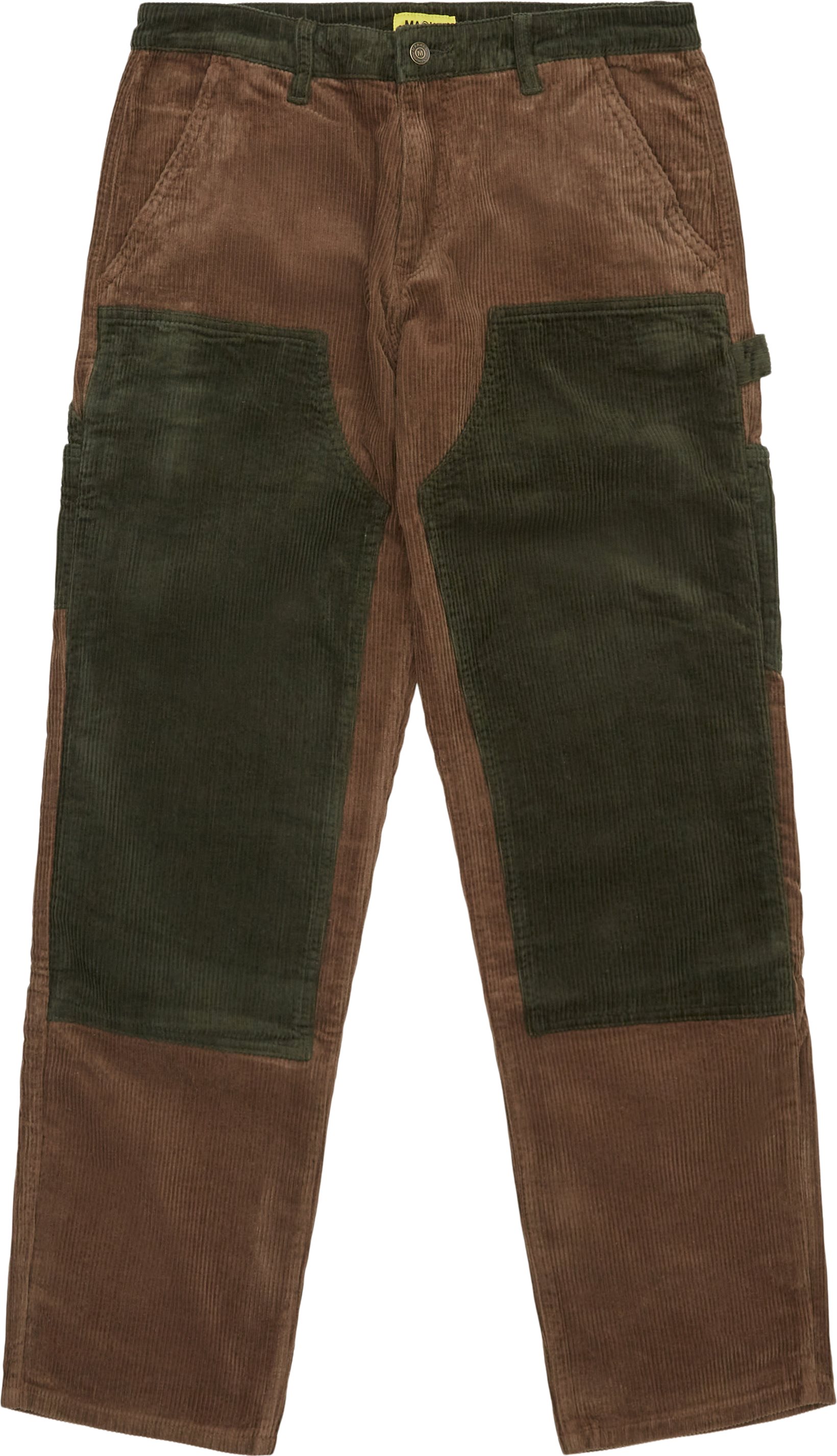 Market Trousers BLOCK CORDUROY CARPENTER PANT Green