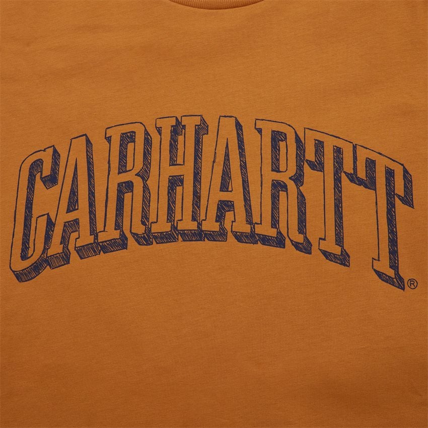 Carhartt WIP T-shirts SCRAWL SCRIPT I031025 OCHRE