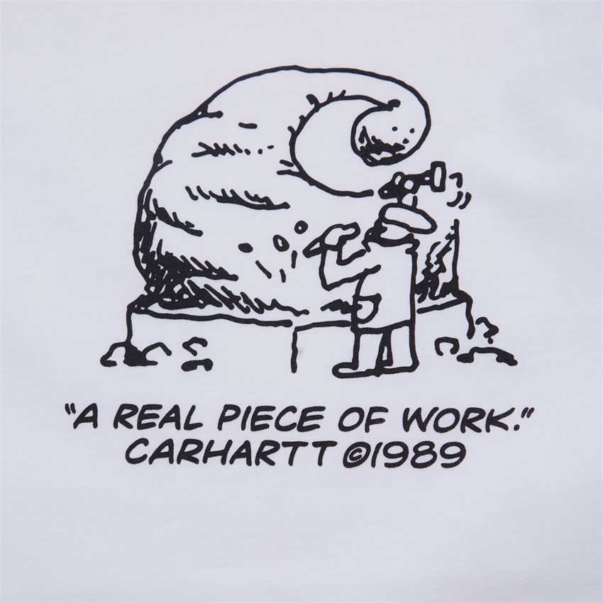 Carhartt WIP T-shirts PIECE OF WORK I031026 WHITE