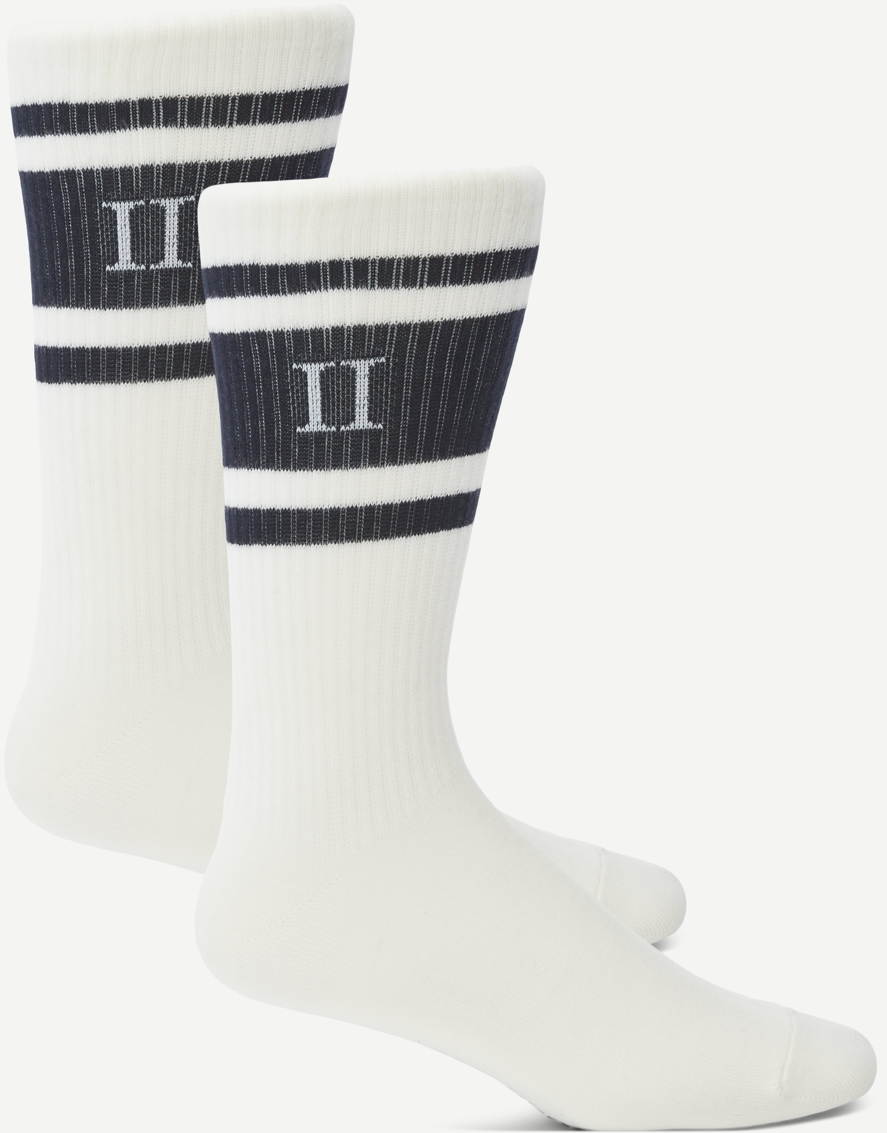 Les Deux Socks WILLIAM STRIPE 2PACK SOCKS LDM950006 White
