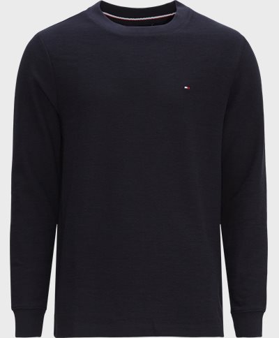 Tommy Hilfiger T-shirts 29395 NEW STRUCTURE L/S TEE Blå