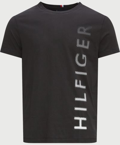 Tommy Hilfiger T-shirts 29668 VERTICAL HILFIGER DRADIENT TEE Black