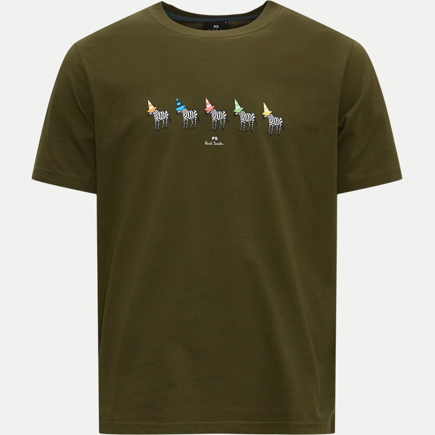 PS Paul Smith T-shirts 011R-KP3721 ZEBRA CONES ARMY