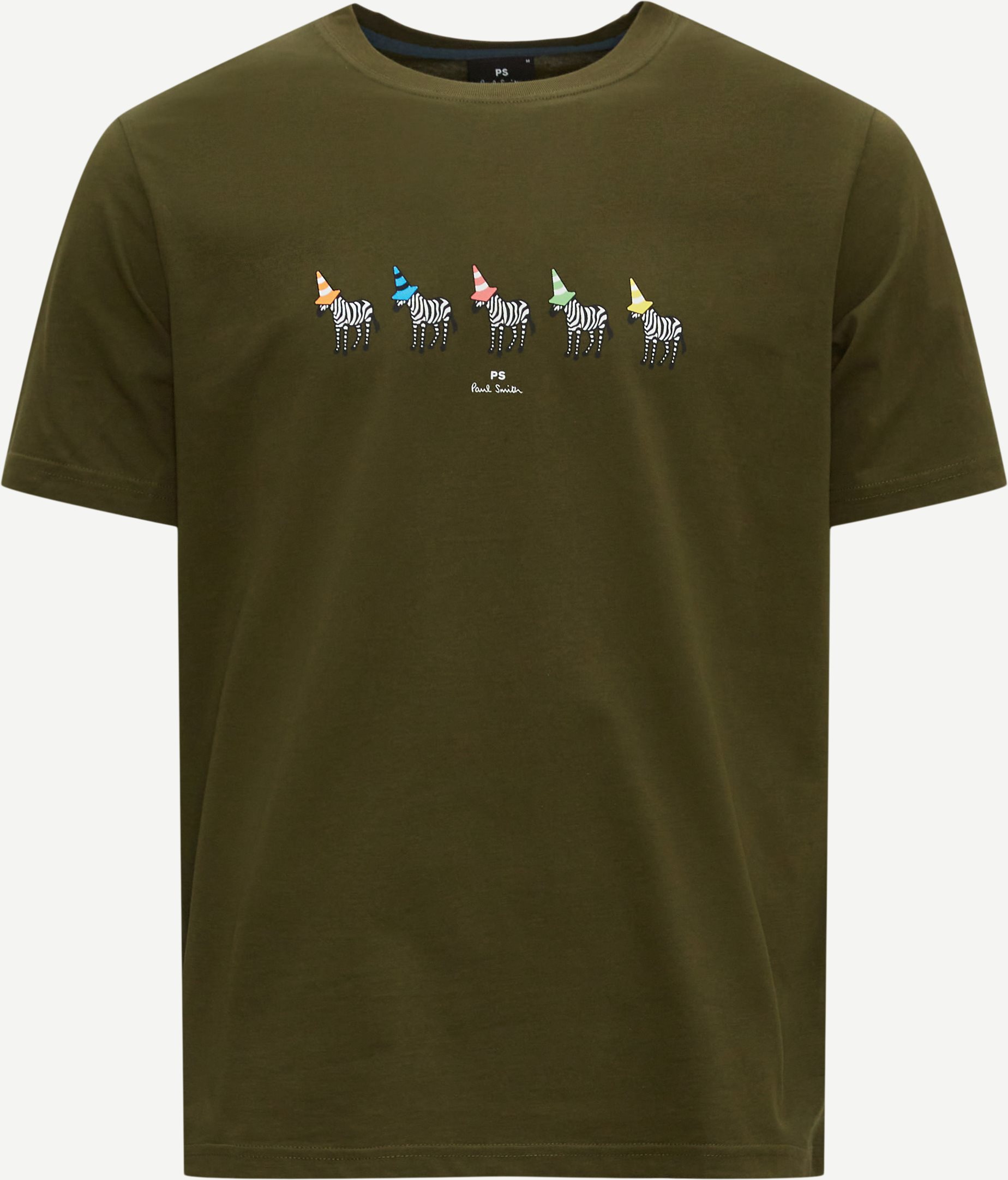PS Paul Smith T-shirts 011R-KP3721 ZEBRA CONES Army