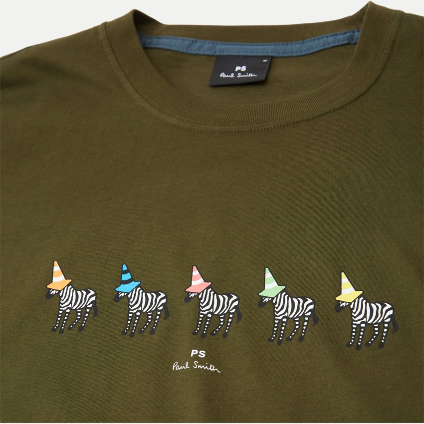 PS Paul Smith T-shirts 011R-KP3721 ZEBRA CONES ARMY