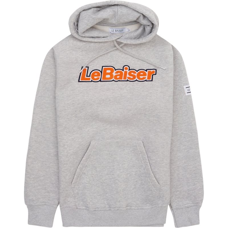 Le Baiser Papes Hooded Sweatshirt Grey Melange