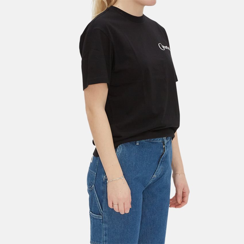 Carhartt WIP Women T-shirts W S/S GOBLIN SCRIPT T-STIRT I031432 BLACK