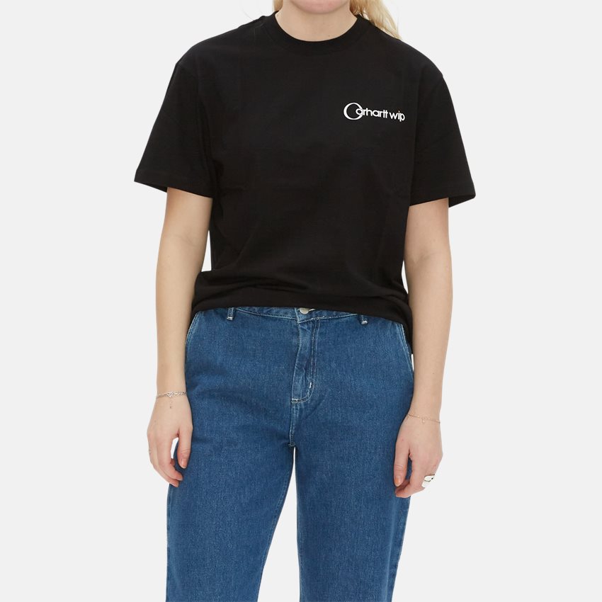 Carhartt WIP Women T-shirts W S/S GOBLIN SCRIPT T-STIRT I031432 BLACK