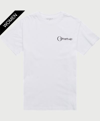 Carhartt WIP Women T-shirts W S/S GOBLIN SCRIPT T-STIRT I031432 Vit