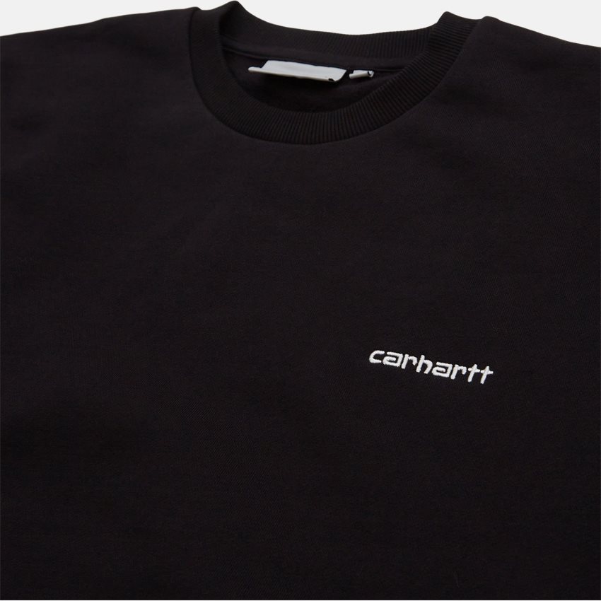 Carhartt WIP Sweatshirts SCRIPT EMBROIDERY SWEATSHIRT I031242 BLACK