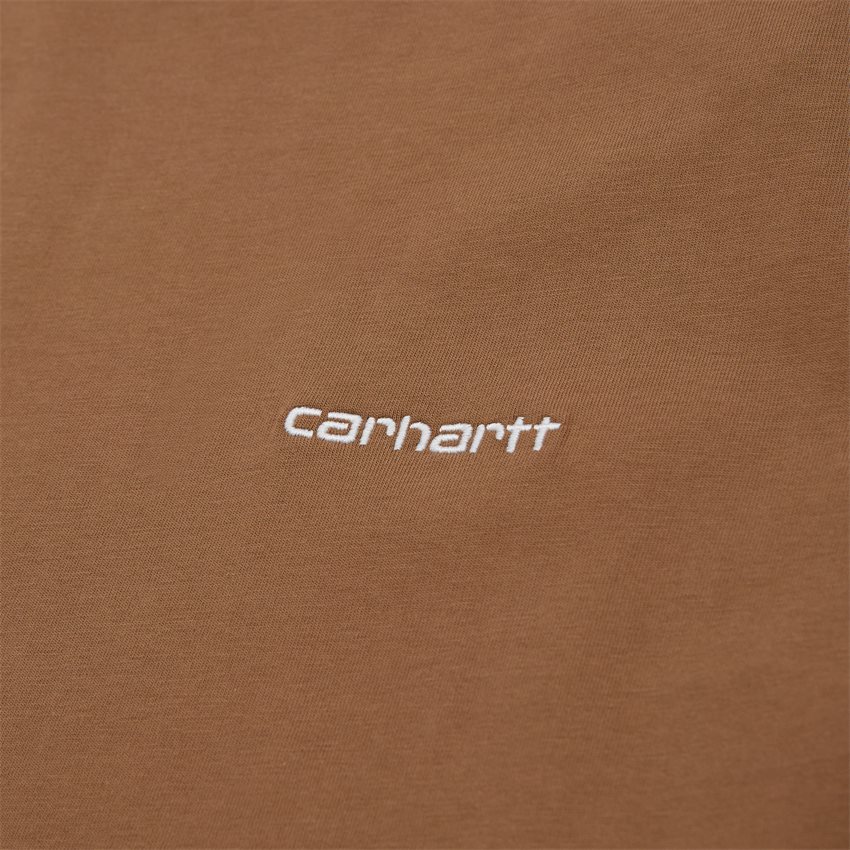Carhartt WIP T-shirts S/S SCRIPT EMBROIDERY. T-SHIRT I030435 BUFFALO/WHITE