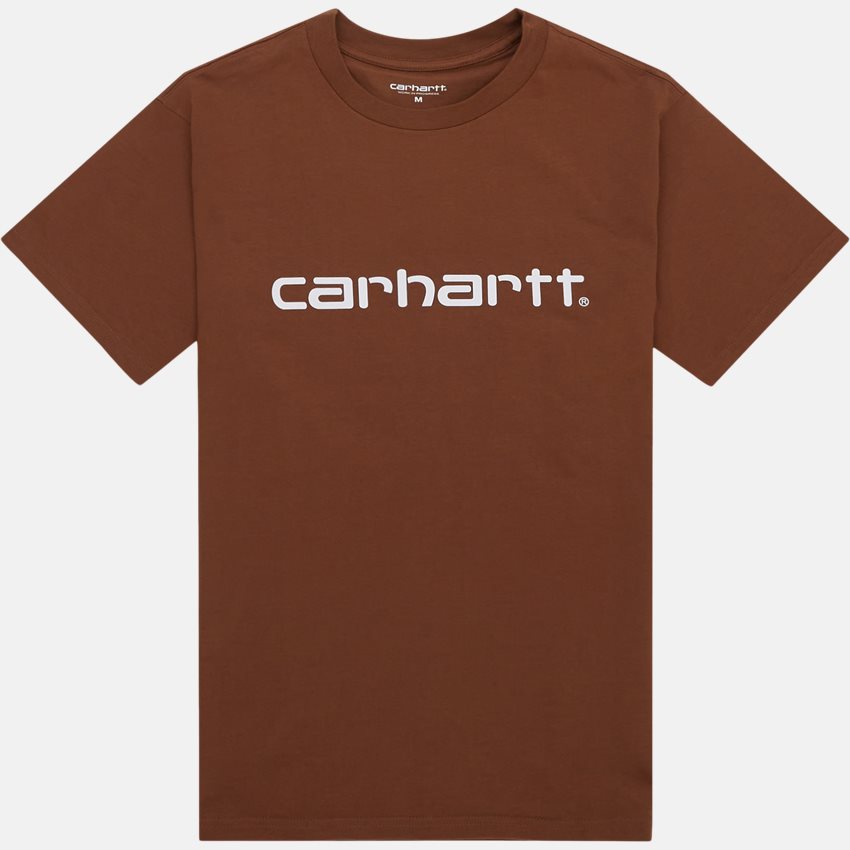 Carhartt WIP T-shirts S/S SCRIPT T-SHIRT I031047. TAMARIND/WHITE