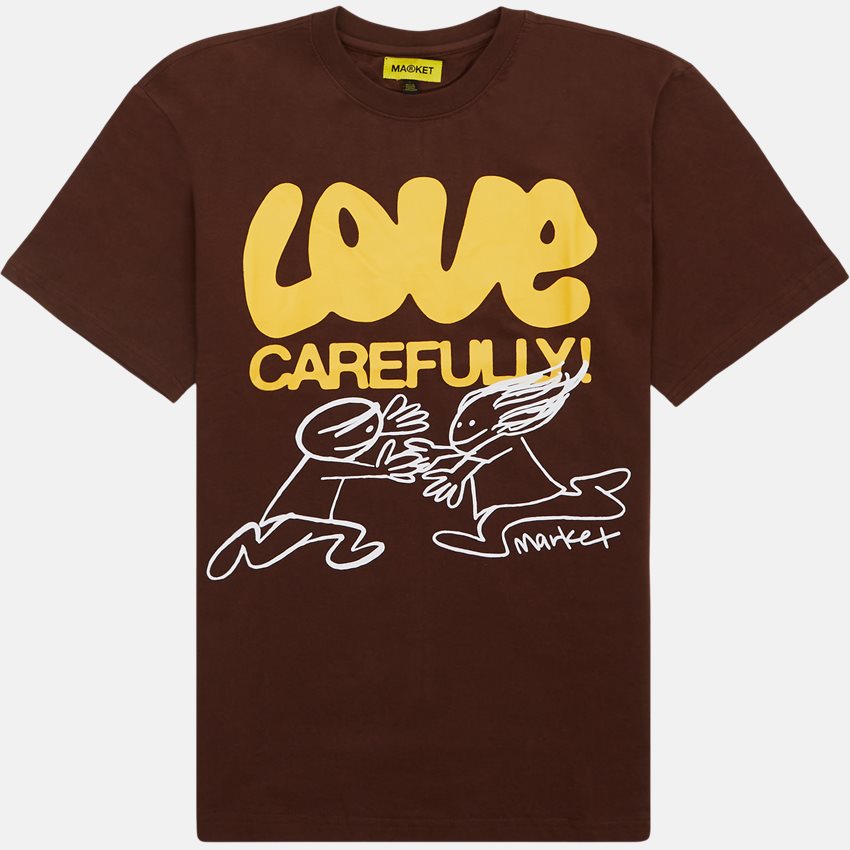 Maladroit ambition fugtighed LOVE CAREFULLY TEE T-shirts BROWN fra Market 199 DKK