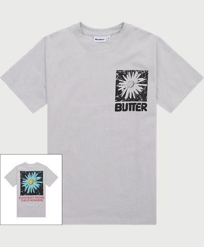 Butter Goods T-shirts NOWHERE TEE Grey