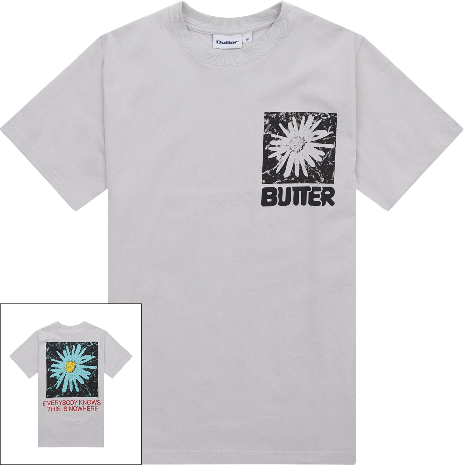 Butter Goods T-shirts NOWHERE TEE Grå