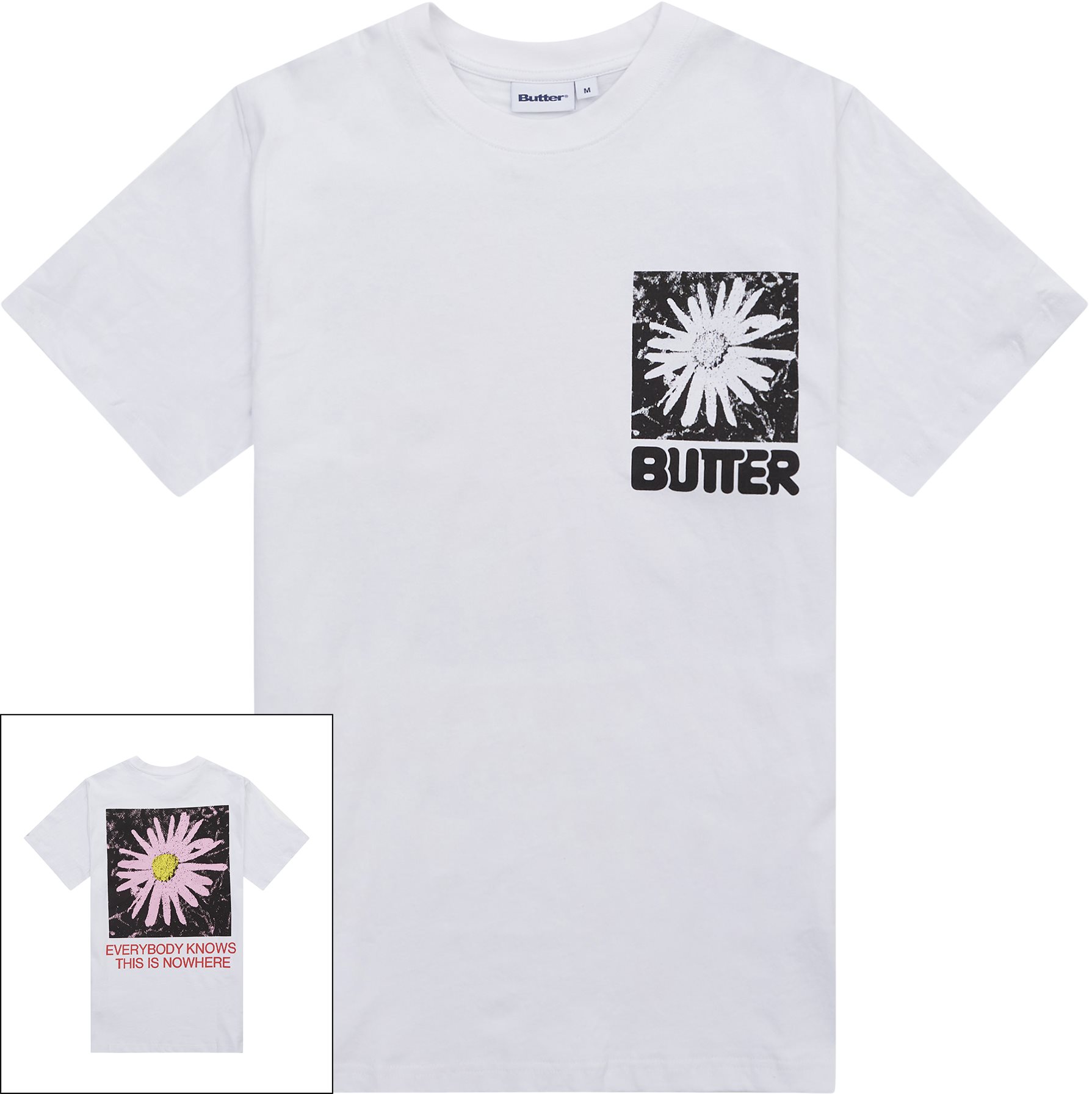 Butter Goods T-shirts NOWHERE TEE Hvid
