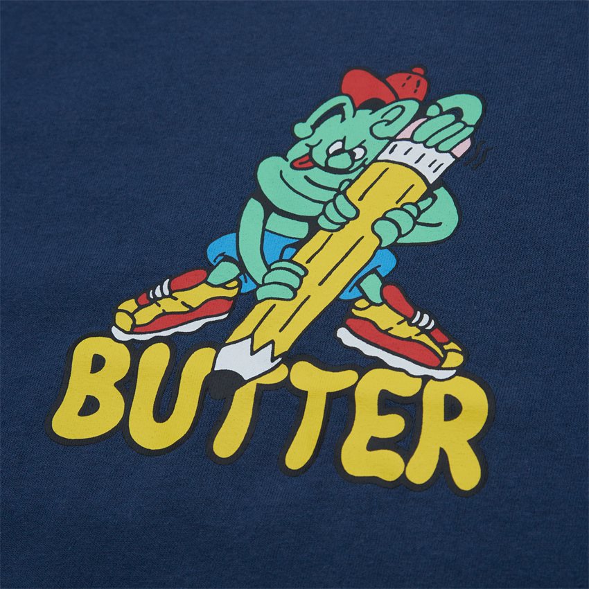 Butter Goods T-shirts MARTIAN TEE BLÅ