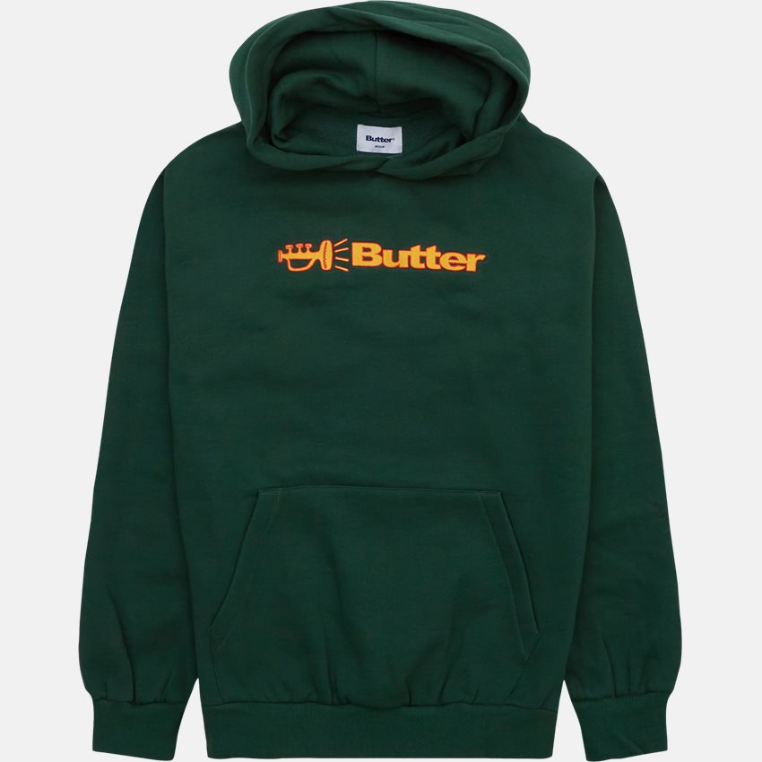 Butter Goods Sweatshirts HORN LOGO HOOD GRØN