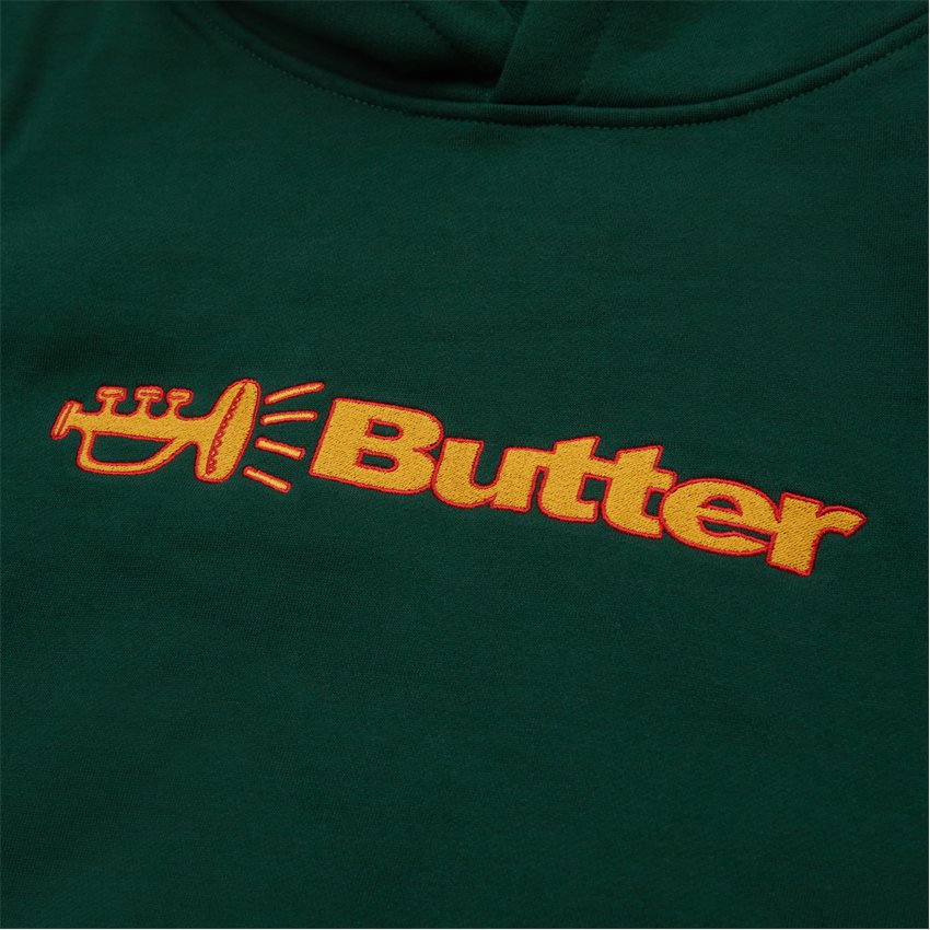 Butter Goods Sweatshirts HORN LOGO HOOD GRØN