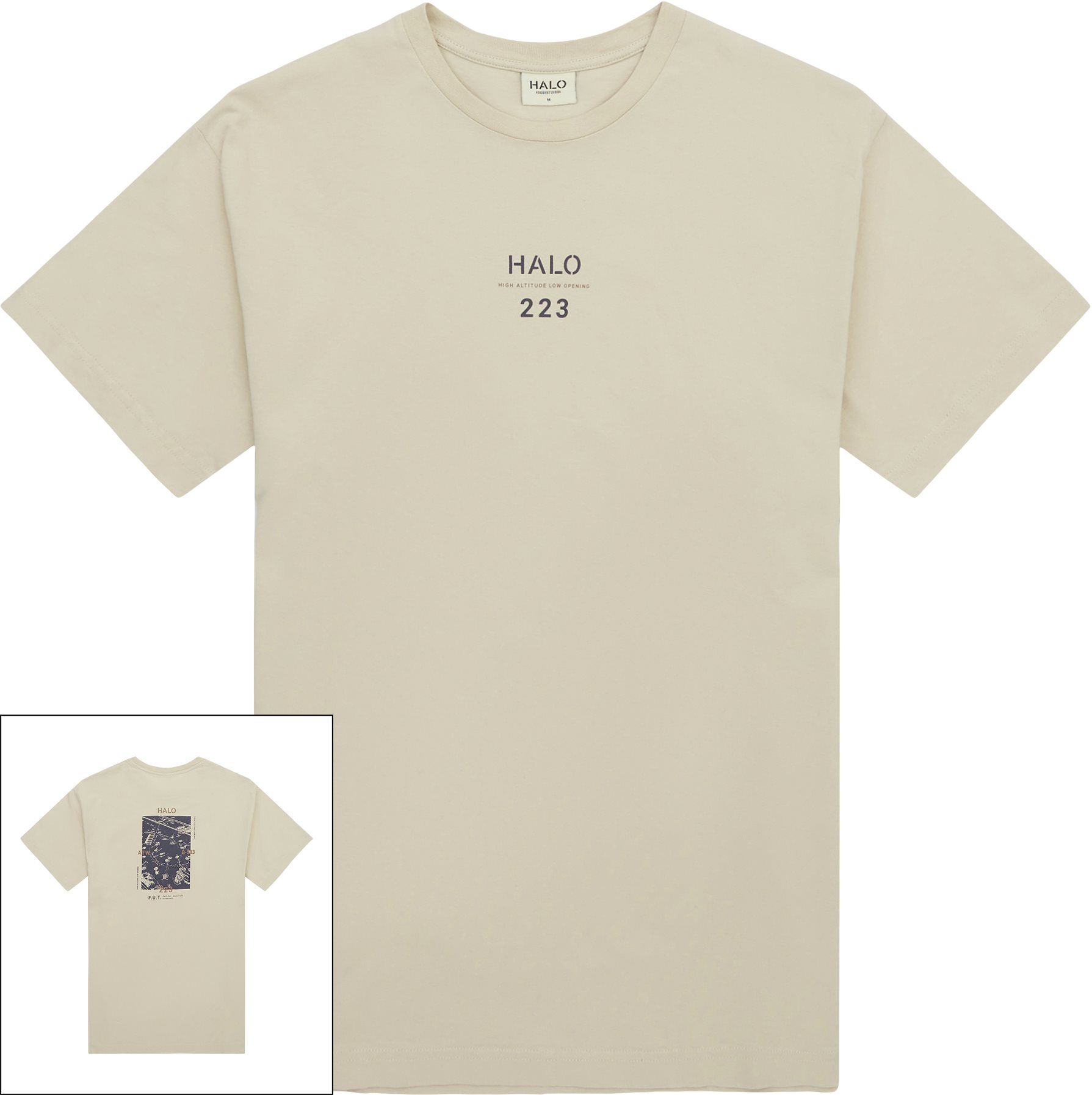 HALO T-shirts HEAVY GRAPHIC TEE 610336 Sand