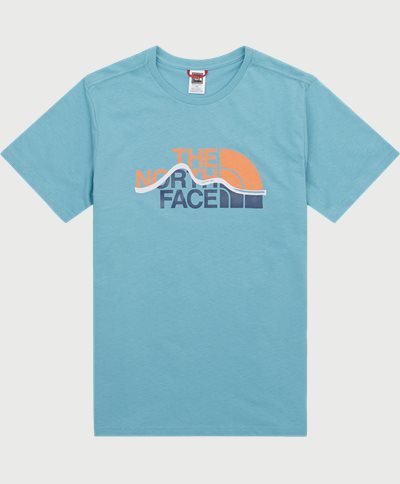 The North Face T-shirts S/S MOUNTAIN LINE TEE NF0A7X1NITW1 Blue