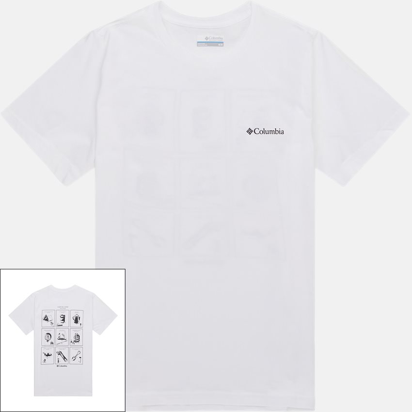 Columbia T-shirts RAPID RIDGE BACK GRAPHIC TEE II 1934824 2301 WHITE/CAMPSITE