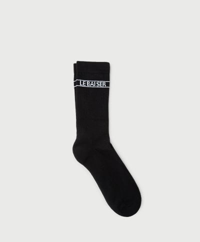 Le Baiser Socks LOGO SOCK 115-12418 Black