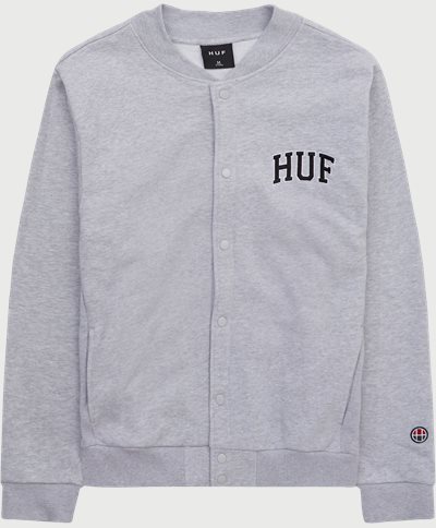 HUF Sweatshirts ATHLETIC CARDIGAN Grey