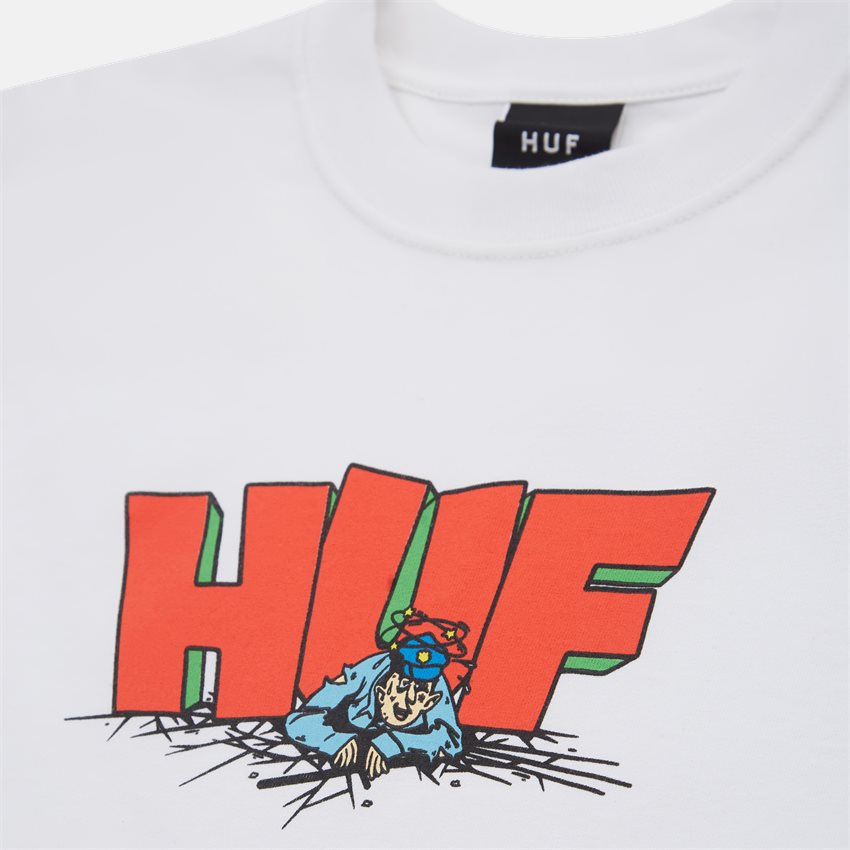 HUF T-shirts THE DROP SS TEE HVID