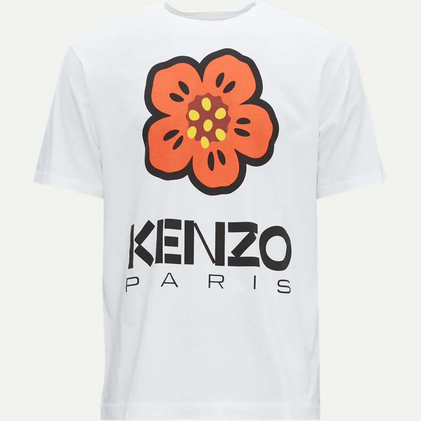 Kenzo T-shirts FD55TS4454SO BOKE FLOWER HVID