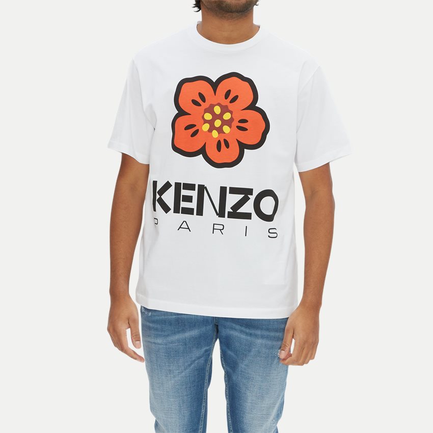 Kenzo T-shirts FD55TS4454SO BOKE FLOWER HVID