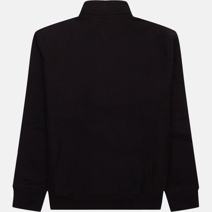Carhartt WIP Sweatshirts HALF ZIP AMERICAN SCRIPT SWEAT I027014 BLACK